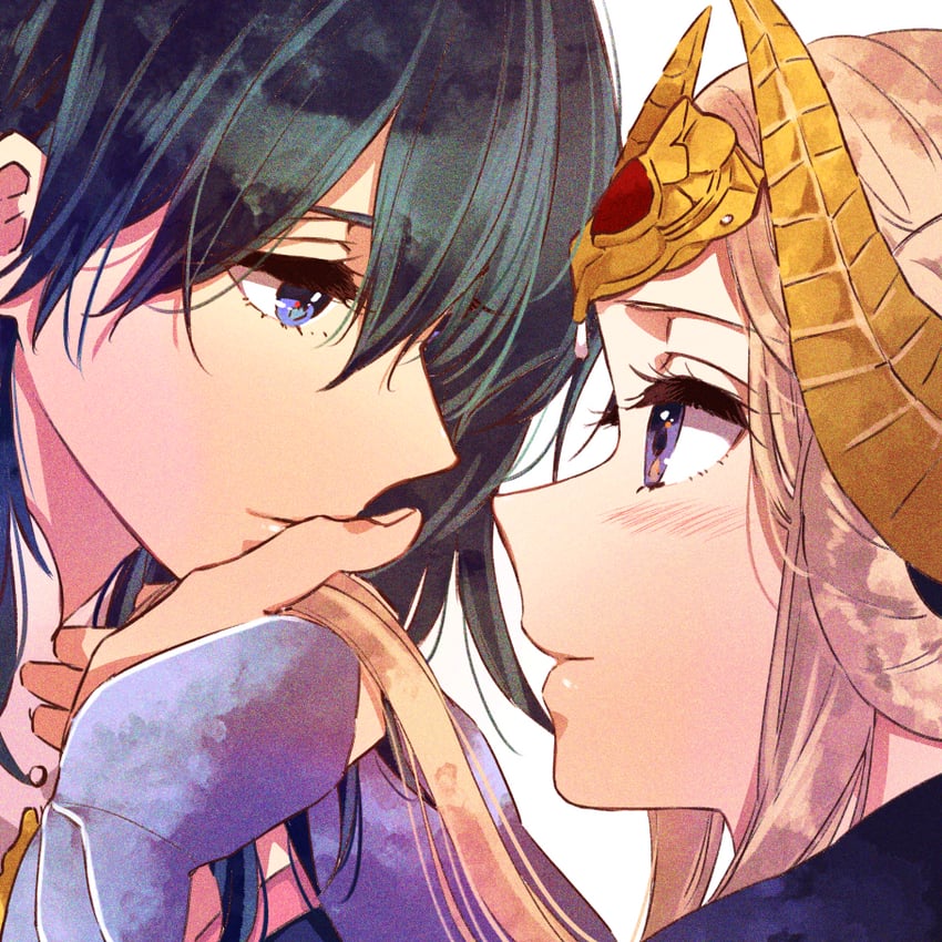 female byleth and edelgard von hresvelg (fire emblem and 1 more) drawn by sakemi_(on_matcha)