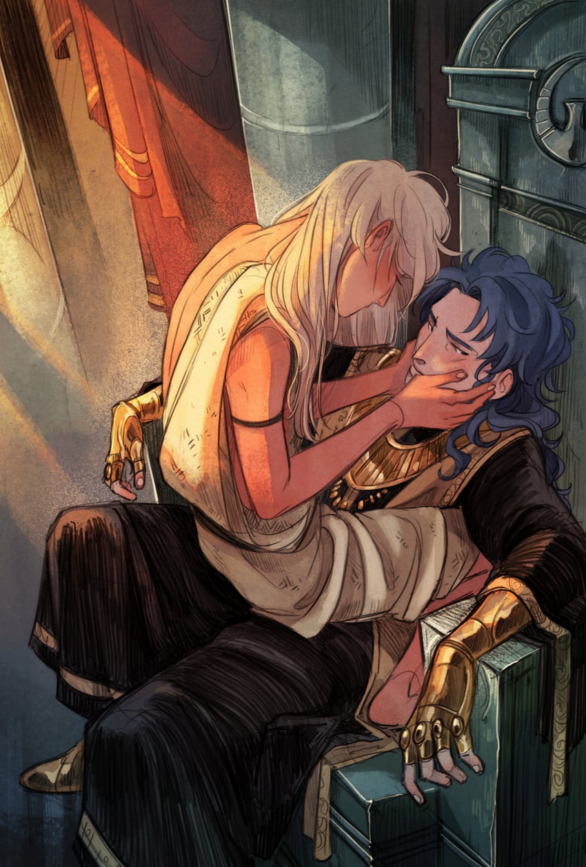 virgo shaka and gemini saga (saint seiya) drawn by ameliecausse