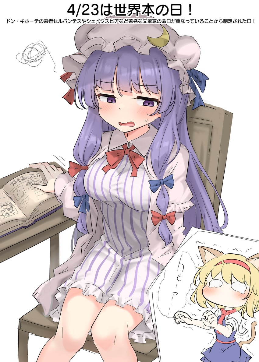 alice margatroid and patchouli knowledge (touhou) drawn by youyume-kun