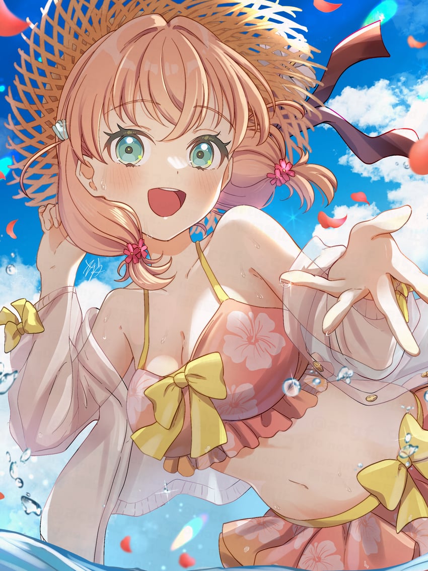 hinoshita kaho (love live! and 1 more) drawn by kyaku_tasu