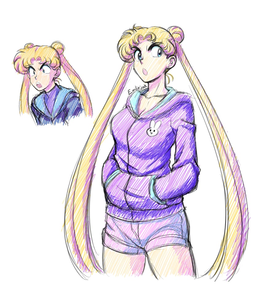 tsukino usagi (bishoujo senshi sailor moon) drawn by emlirjak