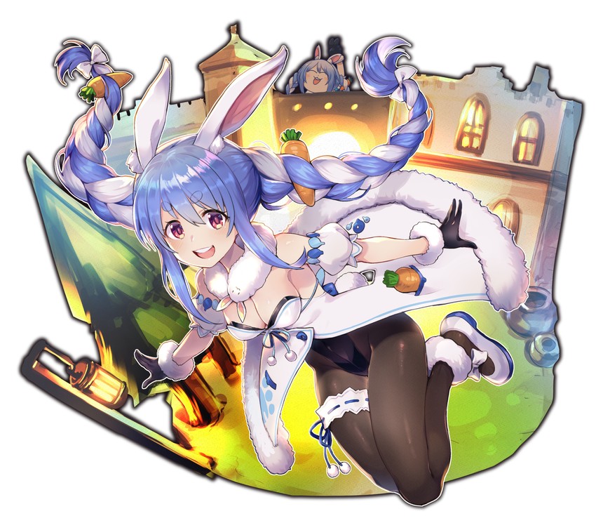 usada pekora and don-chan (hololive) drawn by matsumoto_tomoyohi