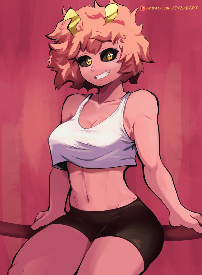 ashido mina (boku no hero academia) drawn by dashi_(dashiart)
