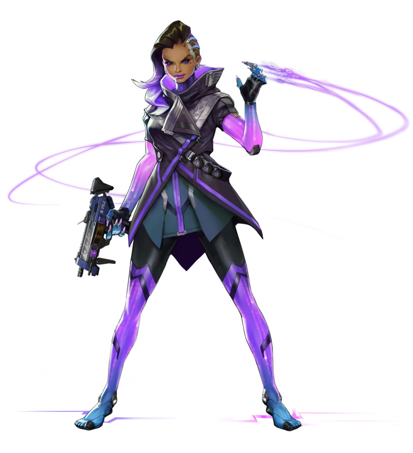 sombra (overwatch and 1 more) drawn by arnold_tsang