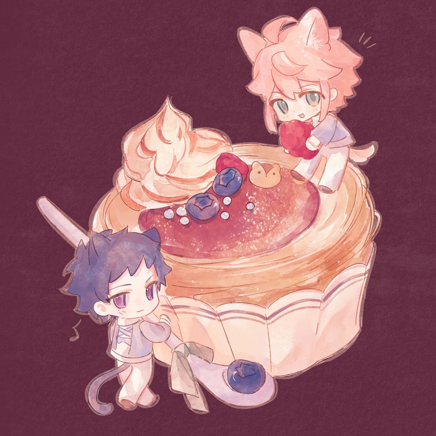 himemiya tori and fushimi yuzuru (ensemble stars!) drawn by kulalla