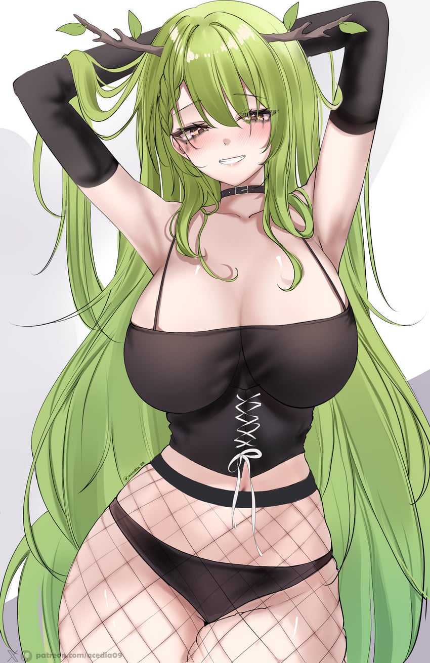 ceres fauna (hololive and 1 more) drawn by acedia