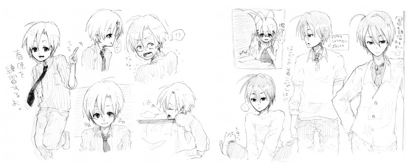 furukawa nagisa, okazaki tomoya, and sunohara youhei (clannad) drawn by nikiro