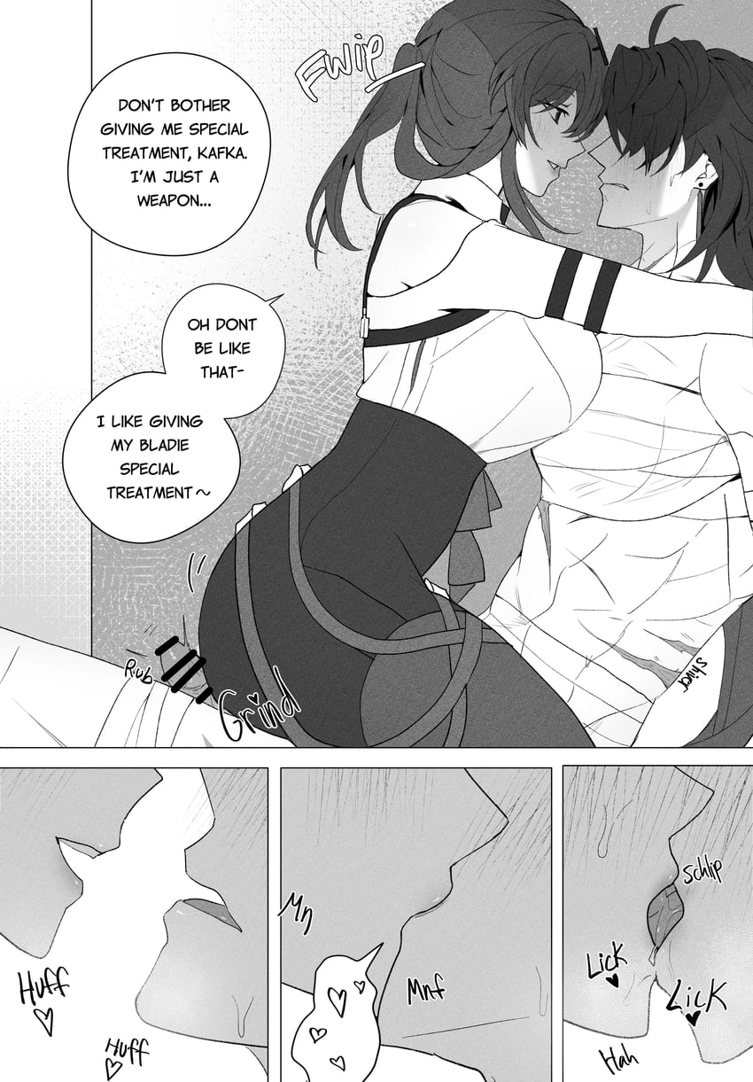 kafka and blade (honkai and 1 more) drawn by sgrimp