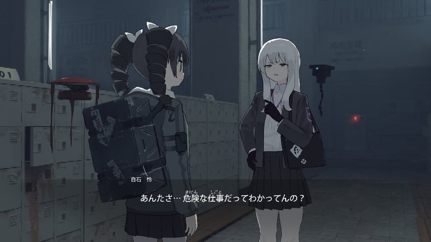 protagonist, t-6407j, and shiraishi rei (lost property control organization) drawn by samidare_(hoshi)