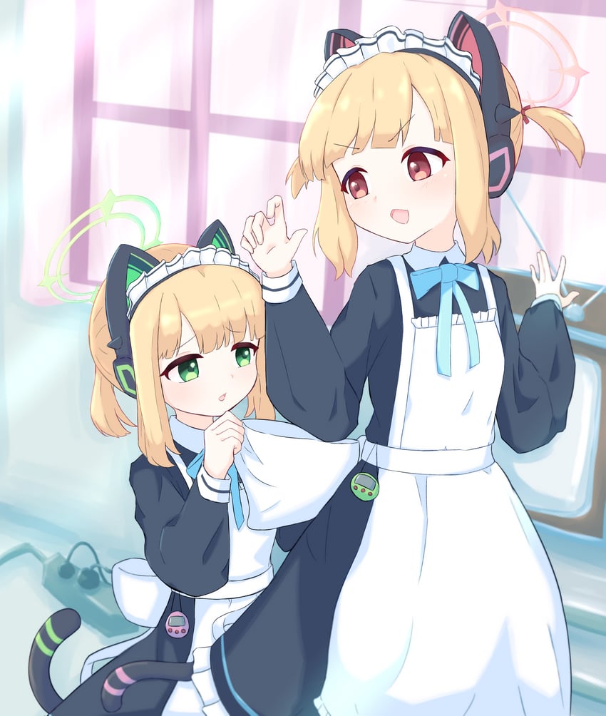 momoi and midori (blue archive and 1 more) drawn by nyanpa