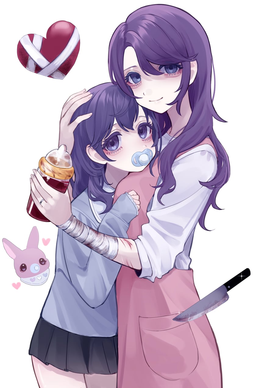 asahina mafuyu and asahina mafuyu's mother (project sekai) drawn by jishou_210