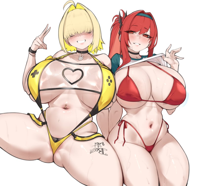 rapi and elegg (goddess of victory: nikke) drawn by aster_crowley