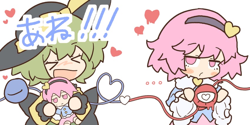 komeiji koishi and komeiji satori (touhou) drawn by primsla