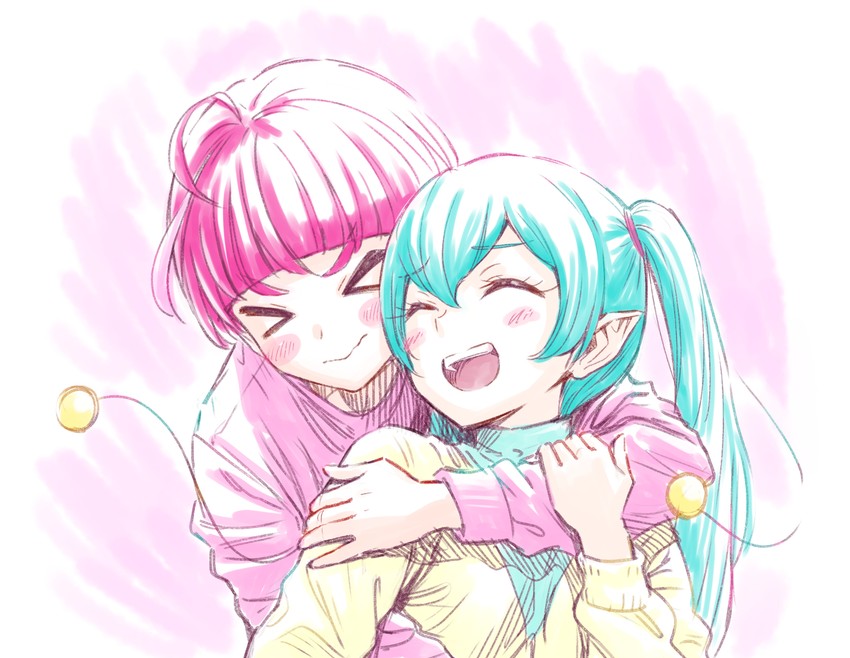 hagoromo lala and hoshina hikaru (precure and 1 more) drawn by itou_shin'ichi