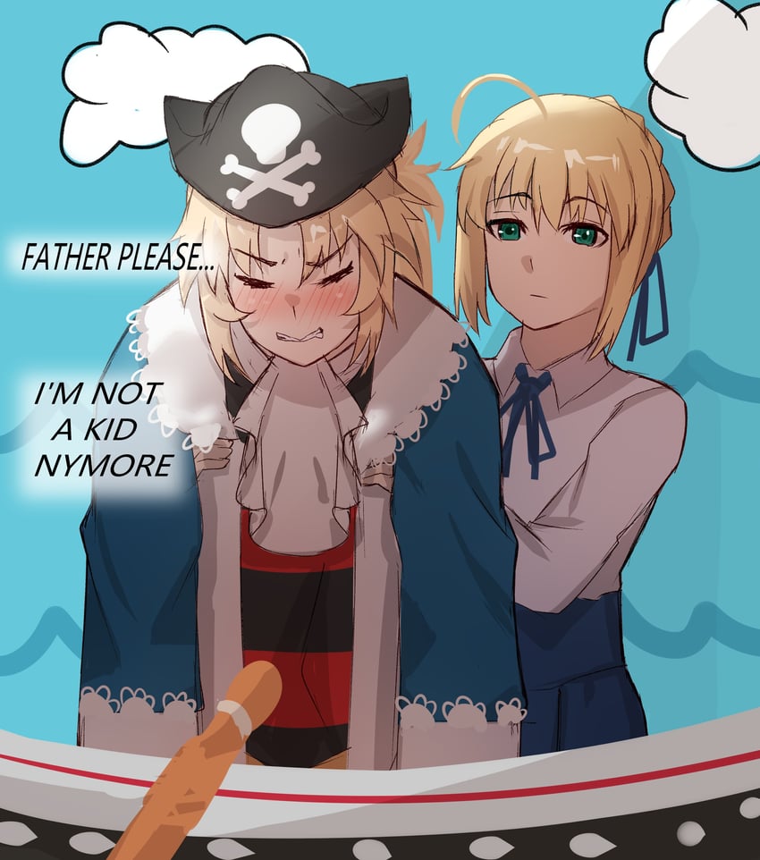 artoria pendragon, saber, and mordred (fate and 2 more) drawn by hh_(hehexd06161704)