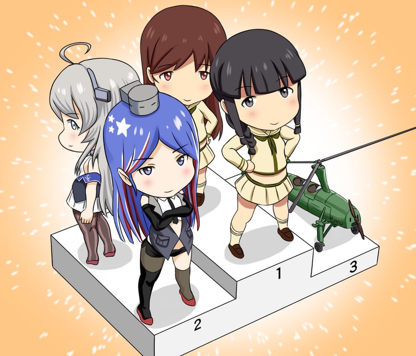 kitakami, ooi, kitakami kai ni, ooi kai ni, south dakota, and 3 more (kantai collection) drawn by tsukemon