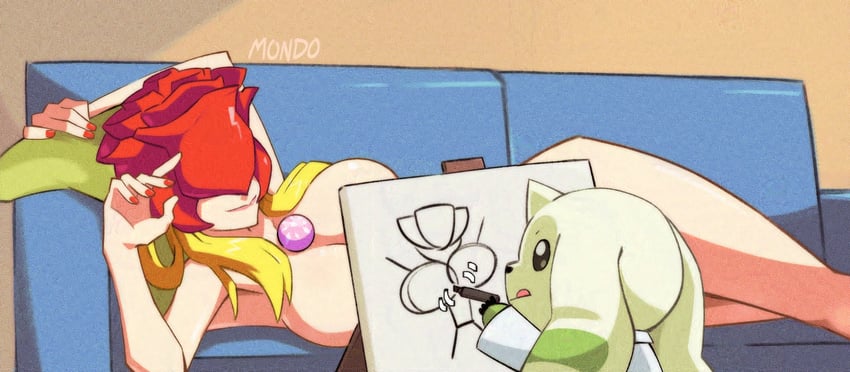 terriermon, rosemon, and terriermon joshu (digimon and 1 more) drawn by supermondobeat