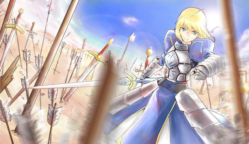artoria pendragon and saber (fate/stay night and etc) drawn by nullnat - Da...