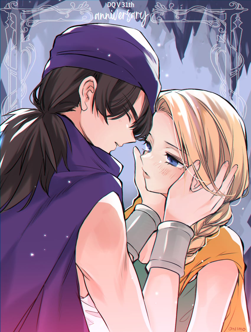 bianca and hero (dragon quest and 1 more) drawn by momoiito