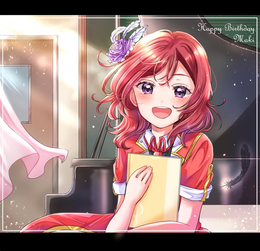 nishikino maki (love live! and 1 more) drawn by eneco