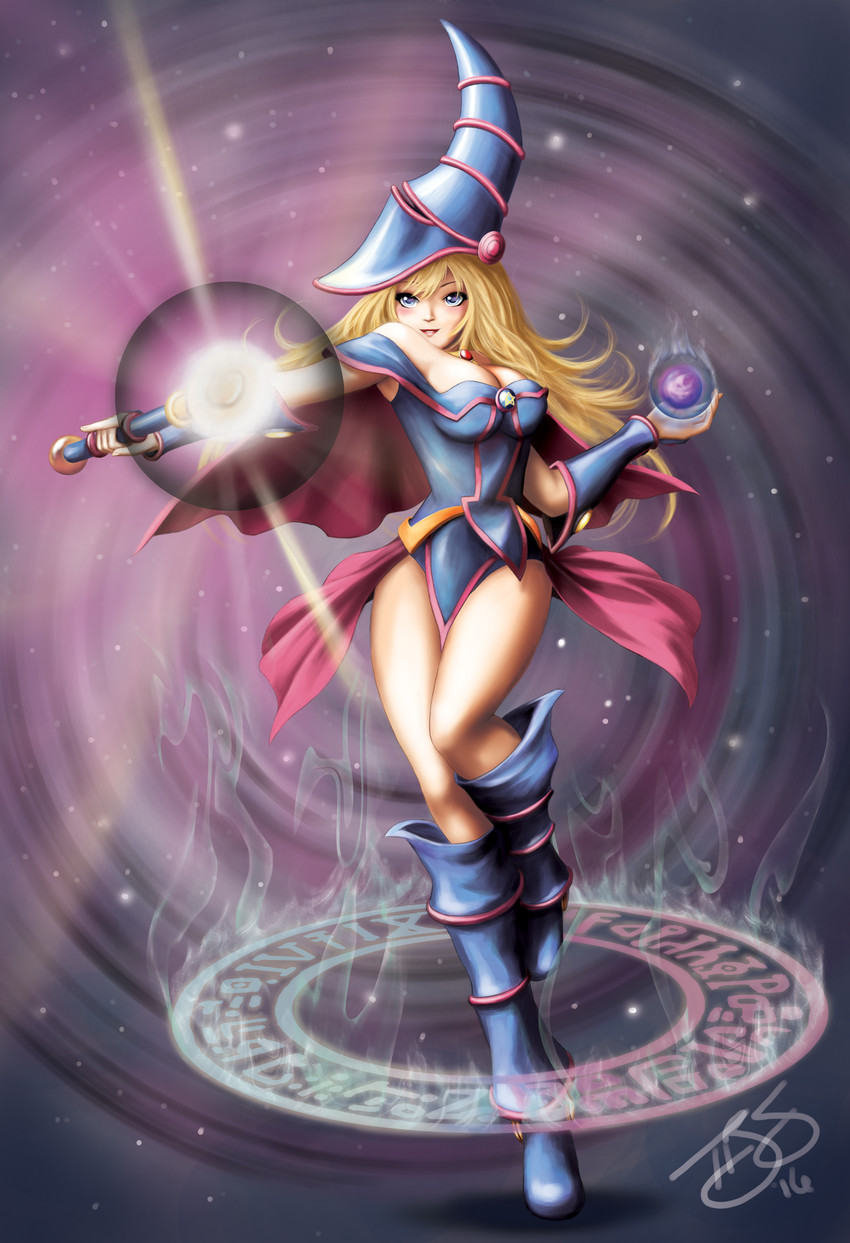 dark magician girl (yu-gi-oh!) drawn by kyokopro