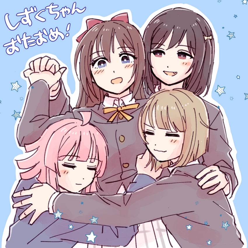 osaka shizuku, tennoji rina, nakasu kasumi, and mifune shioriko (love live! and 1 more) drawn by solllolll