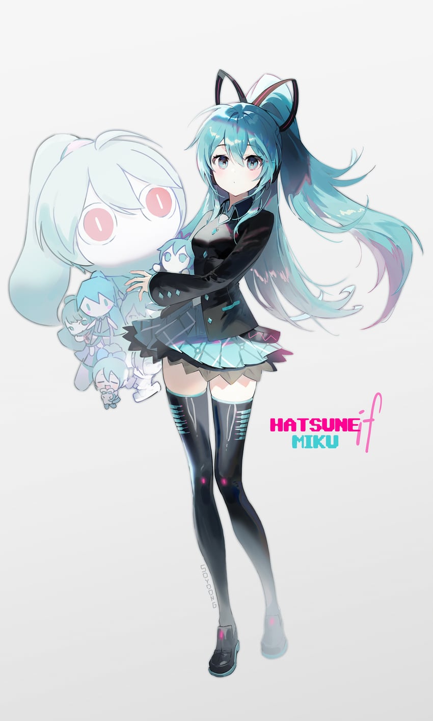 hatsune miku, cinnamoroll, cinnamiku, and aimaina (vocaloid and 4 more) drawn by soyoong_jun