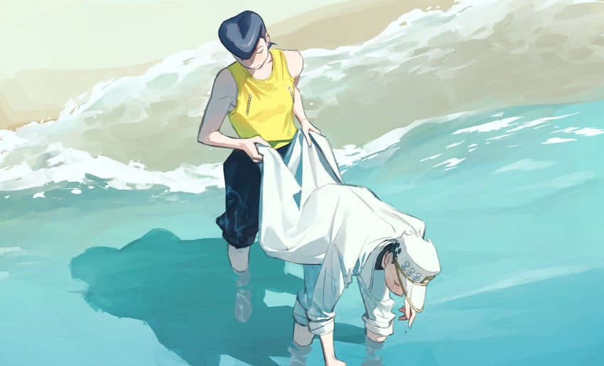kujo jotaro and higashikata josuke (jojo no kimyou na bouken and 1 more) drawn by tem_1231