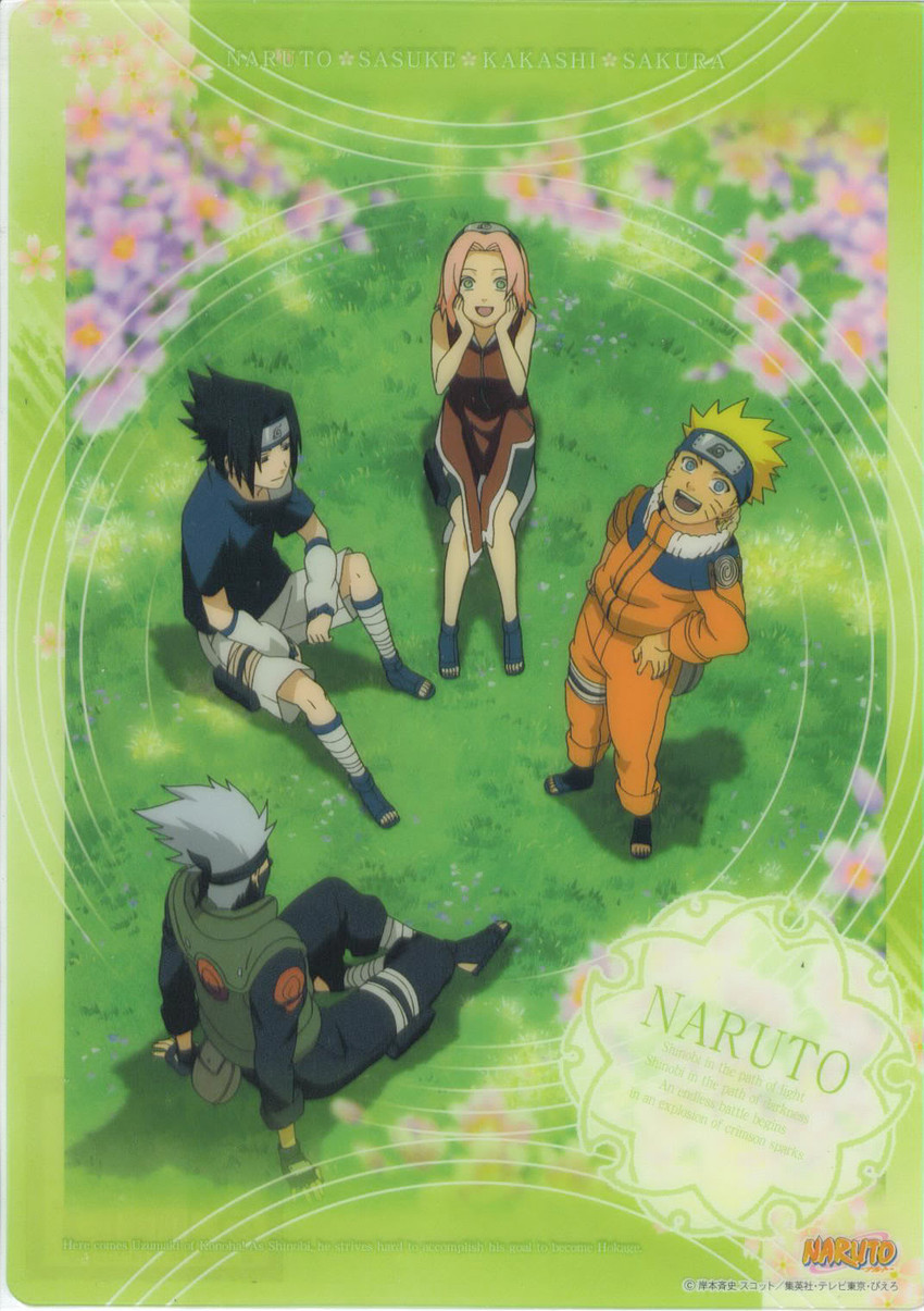 haruno sakura, uzumaki naruto, uchiha sasuke, and hatake kakashi (naruto)
