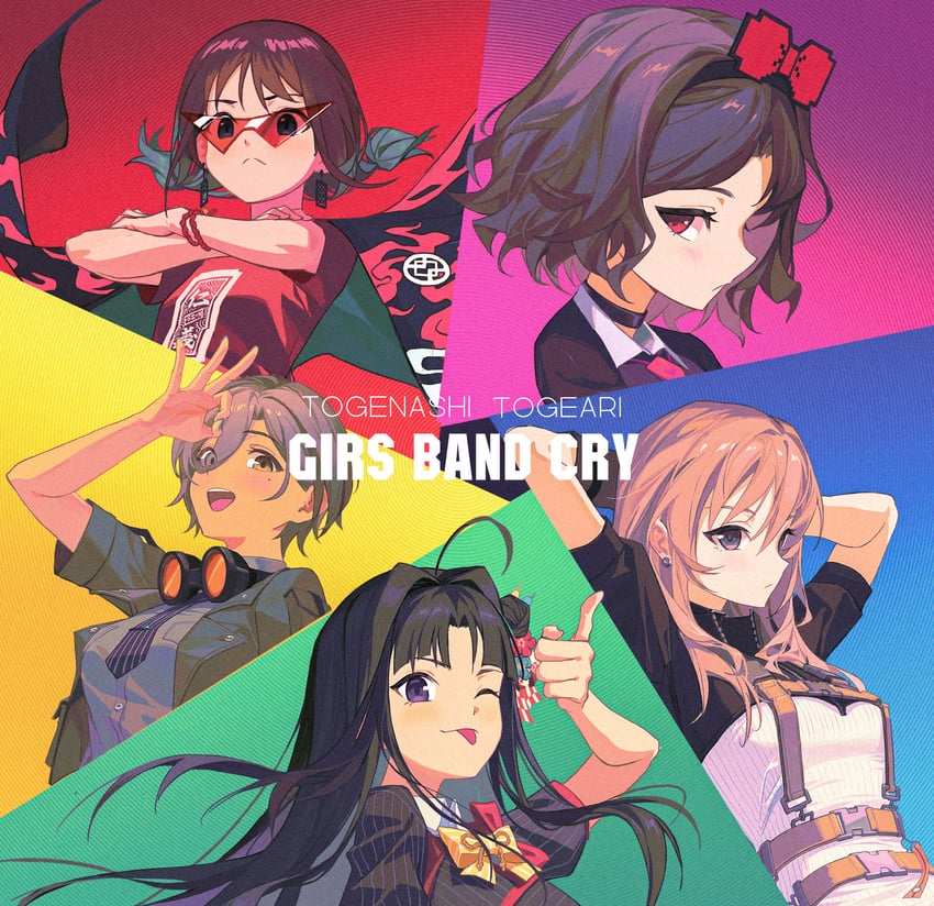 iseri nina, kawaragi momoka, awa subaru, ebizuka tomo, and rupa (tengen toppa gurren lagann and 1 more) drawn by dododo_(fightingdodo)