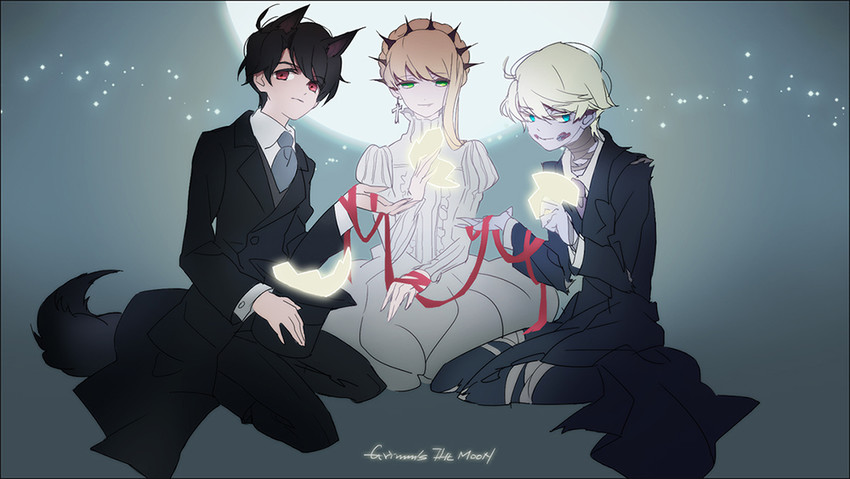 slaine troyard, kaizuka inaho, and asseylum vers allusia (aldnoah.zero) drawn by chino_kawashiku