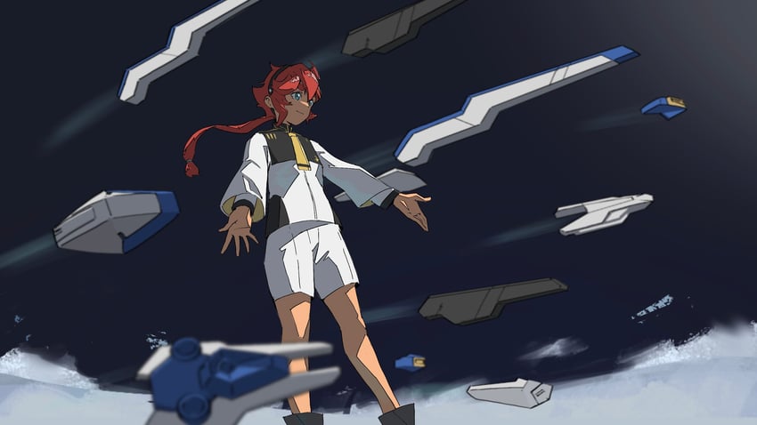 suletta mercury (gundam and 1 more) drawn by psylduck