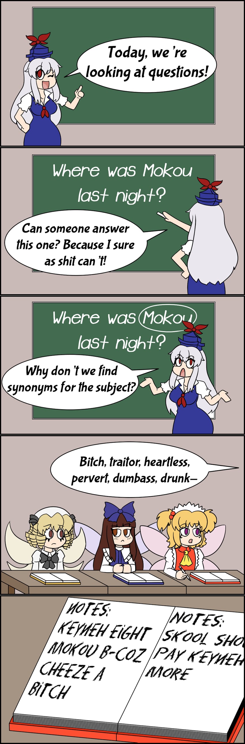 kamishirasawa keine, star sapphire, luna child, and sunny milk (touhou) drawn by pierrelucstl