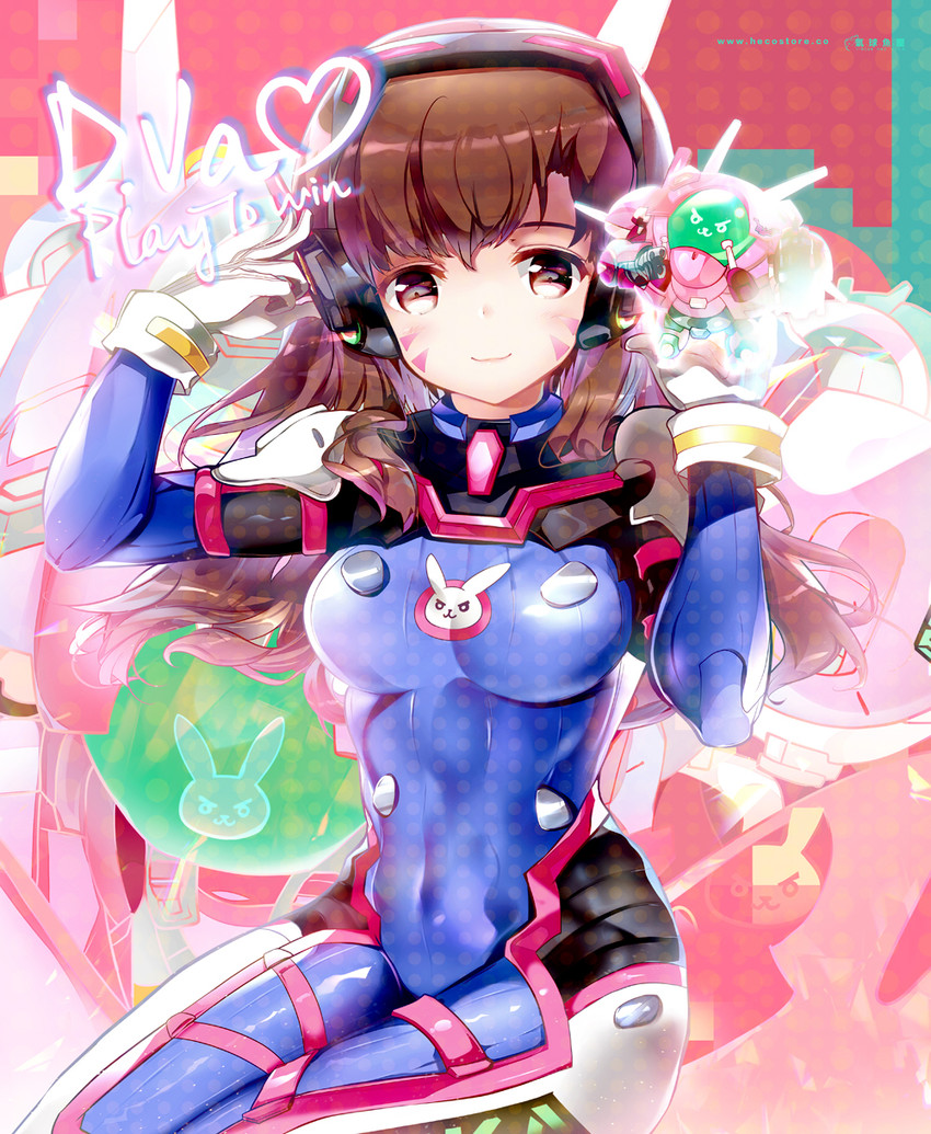 d.va (overwatch and 1 more) drawn by heco_(mama)