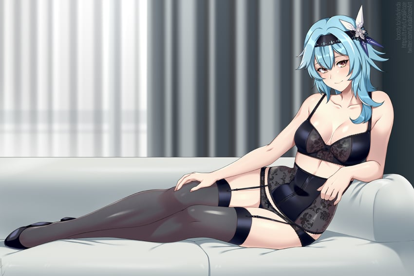 eula (genshin impact) drawn by lindaroze