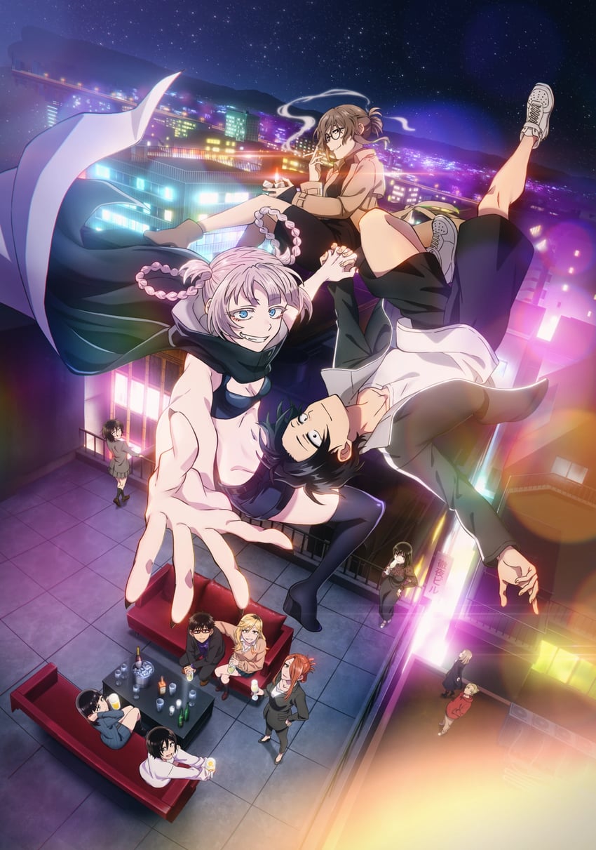 nanakusa nazuna, yamori kou, uguisu anko, asai akira, kikyou seri, and 7 more (yofukashi no uta) drawn by sagawa_haruka