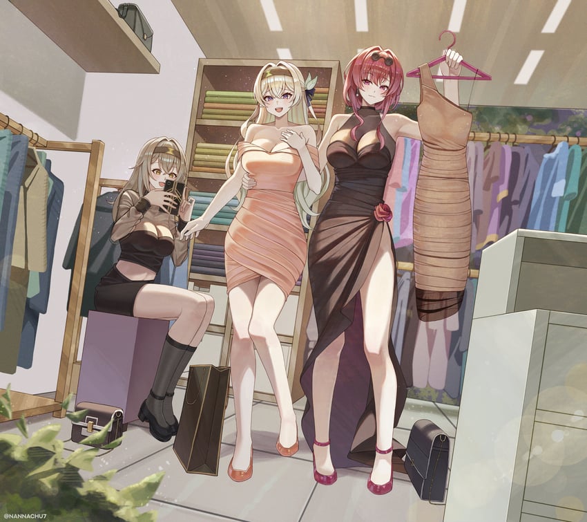 trailblazer, firefly, stelle, and kafka (honkai and 1 more) drawn by nannachu7
