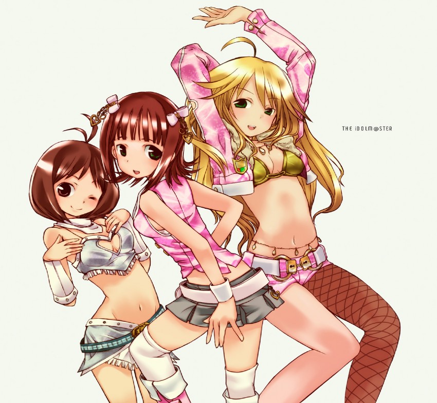 hoshii miki, amami haruka, and hidaka ai (idolmaster and 2 more) drawn by seiryuu_(blue_dragon)