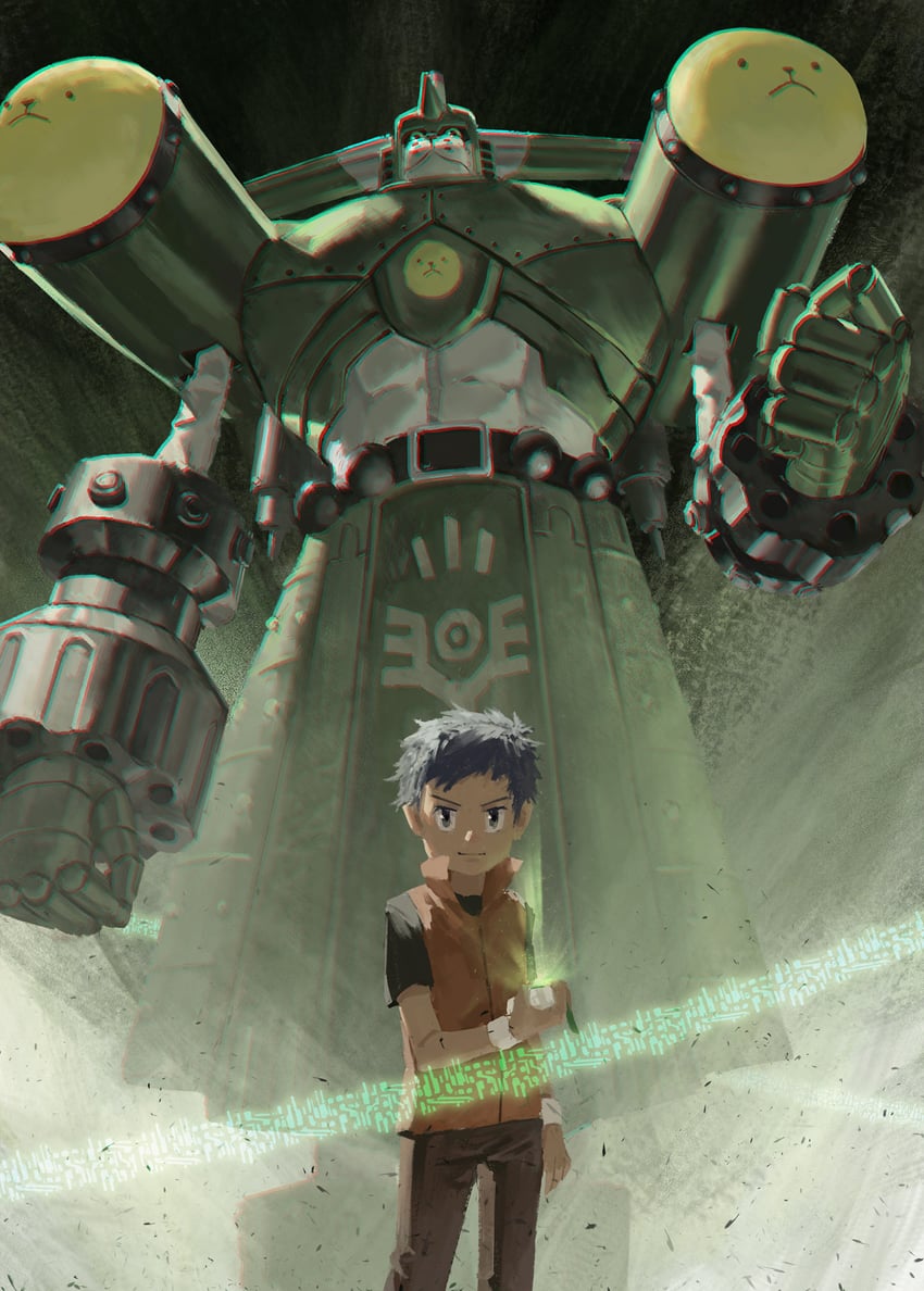 lee jianliang and saintgalgomon (digimon and 1 more) drawn by mayozom