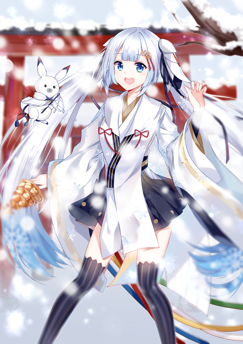 hatsune miku, yuki miku, and rabbit yukine (vocaloid) drawn by yuu_li_(glass)