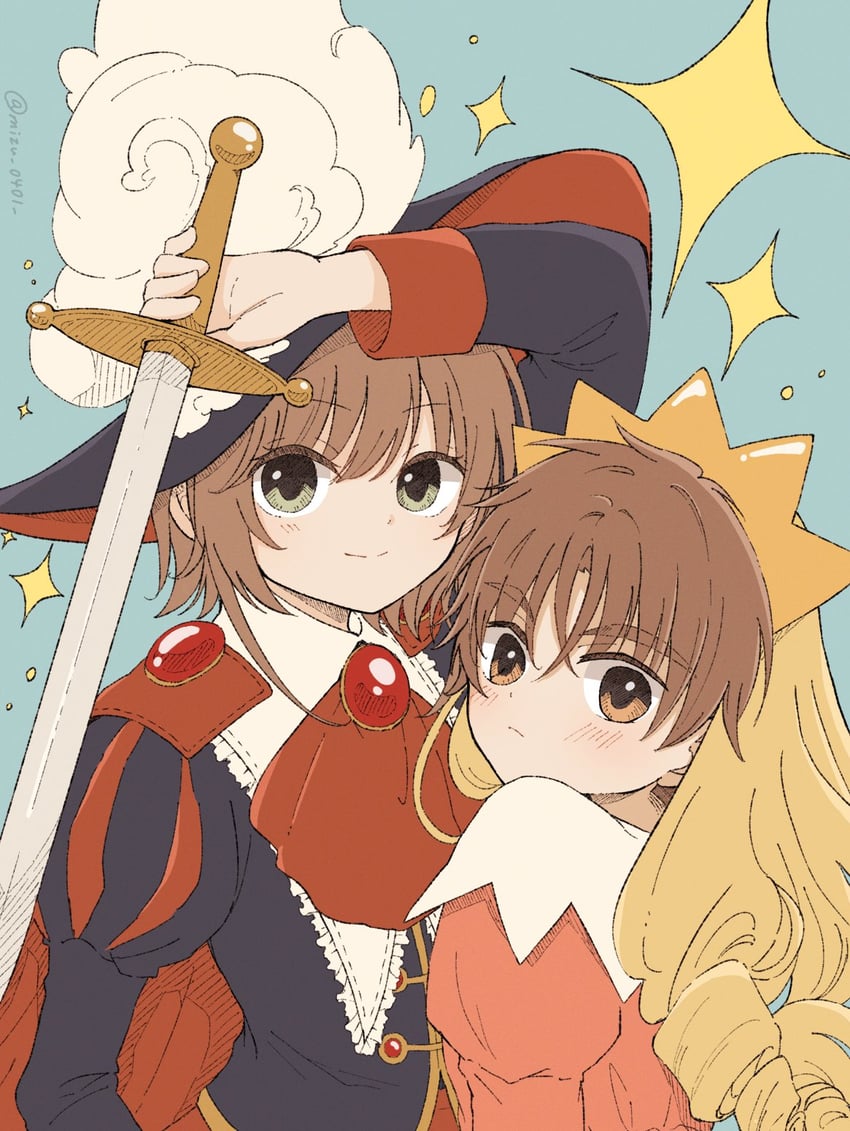 kinomoto sakura and li syaoran (cardcaptor sakura) drawn by mizu_0401