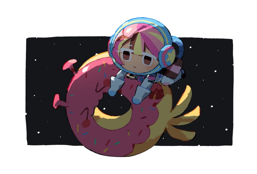 space doughnut and astronaut cookie (cookie run and 1 more) drawn by melvi0