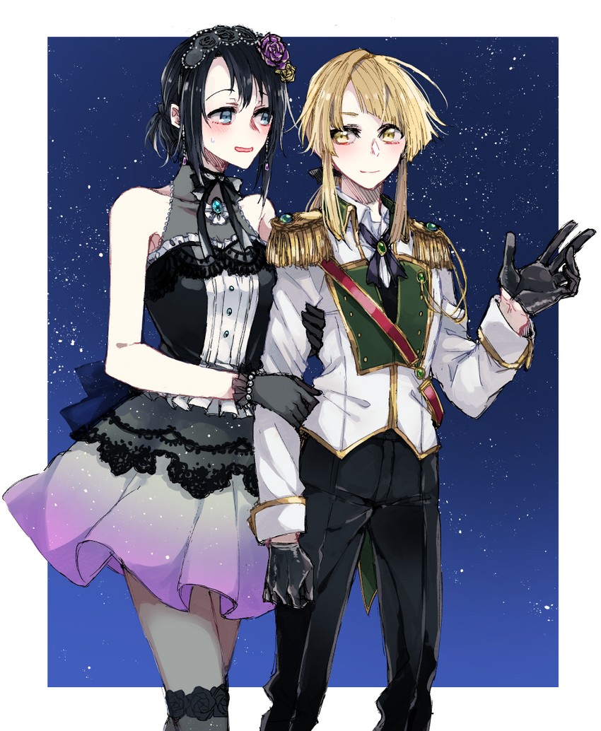 tsurumaki kokoro and okusawa misaki (bang dream!) drawn by tadano_kagekichi