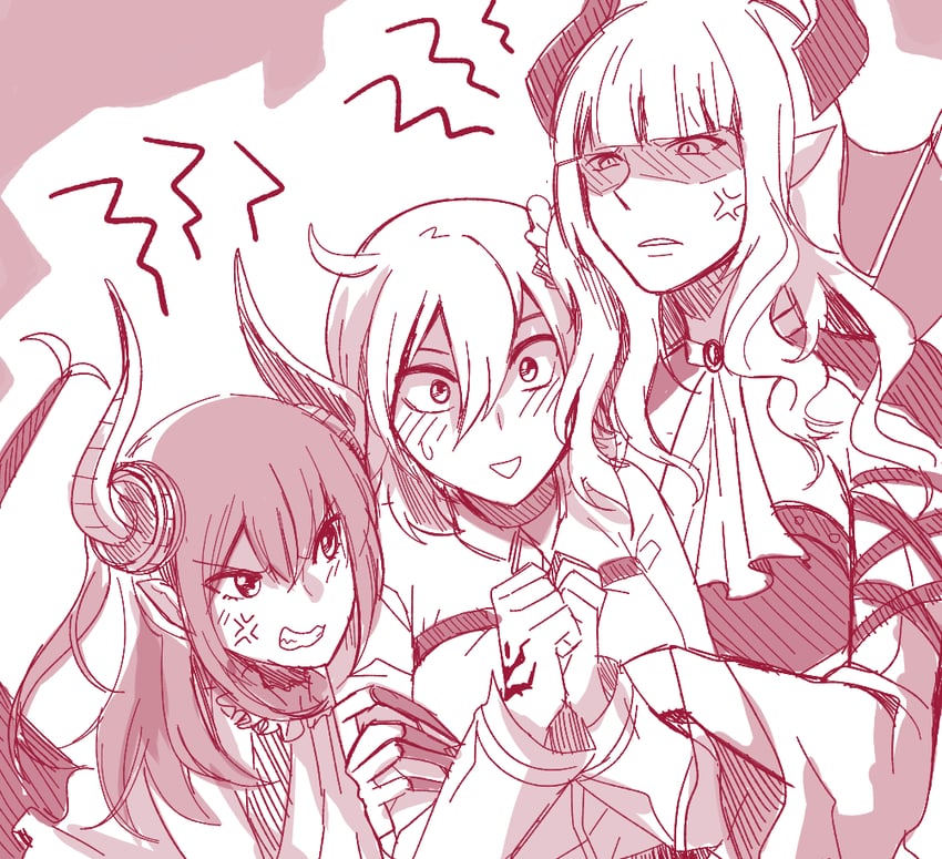 fujimaru ritsuka, elizabeth bathory, and carmilla (fate and 3 more) drawn by color-les