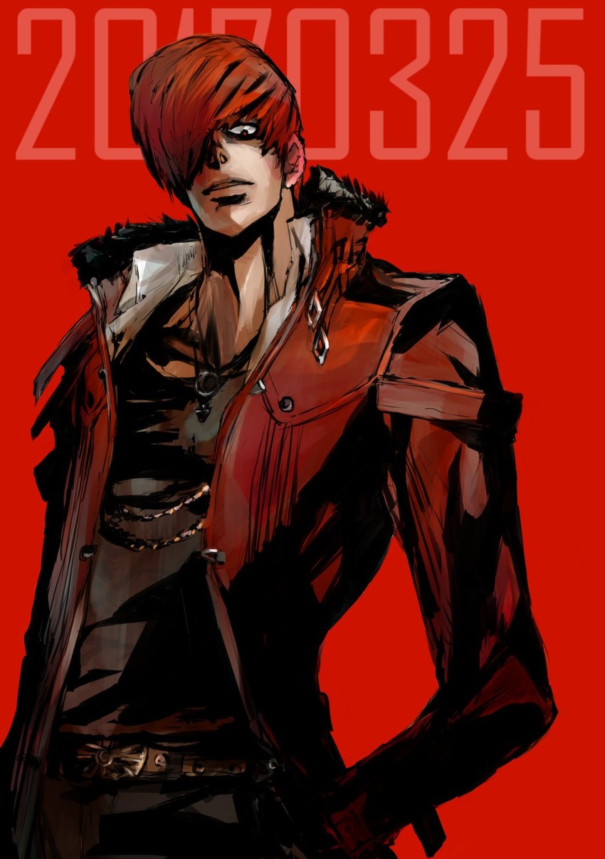 yagami iori (the king of fighters and 1 more) drawn by wool_(2765210eds)