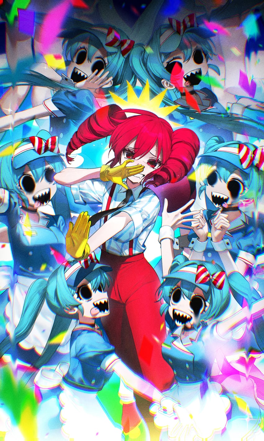 hatsune miku and kasane teto (vocaloid and 2 more) drawn by paldu