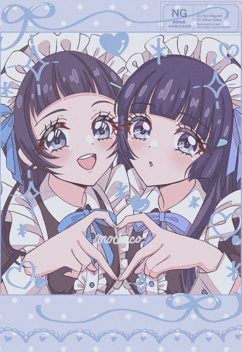 aoki reika and aokaze nana (precure and 2 more) drawn by mochico_bb