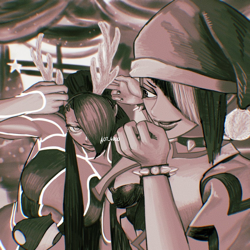 han juri and female seth (street fighter and 1 more) drawn by aot_4000