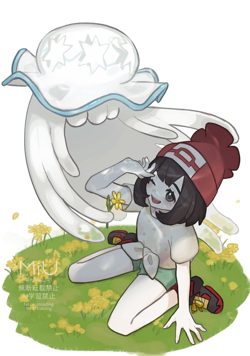 selene and nihilego (pokemon and 1 more) drawn by miu_(miuuu_721)