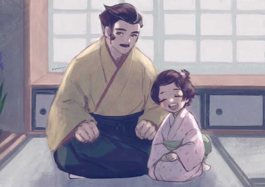 susato mikotoba and yujin mikotoba (ace attorney and 1 more) drawn by nmimymr
